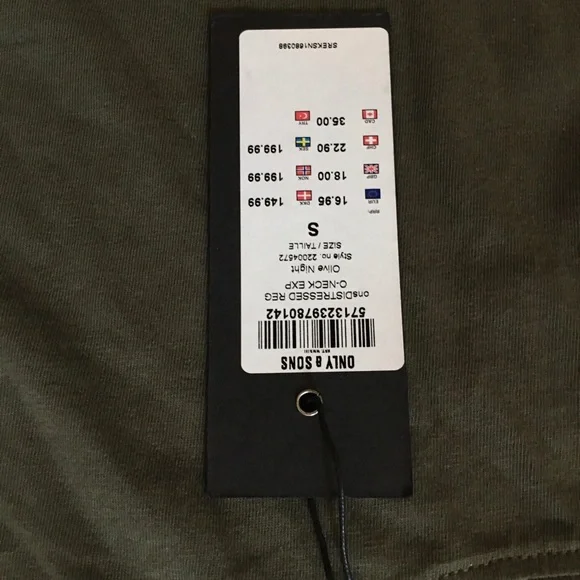 Men Only & Sons Distressed Scalloped T Shirt - Picture 3 of 4